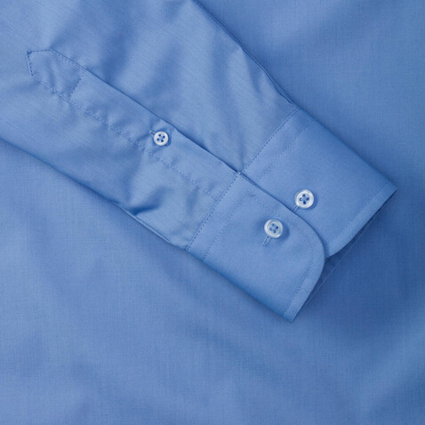 Russell Europe Tailored Poplin Shirt LS, Convoy Grey, 3XL bedrucken, Art.-Nr. 717001278