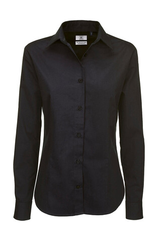B &amp; C Sharp LSL/women Twill Shirt, Black, 4XL bedrucken, Art.-Nr. 718421019