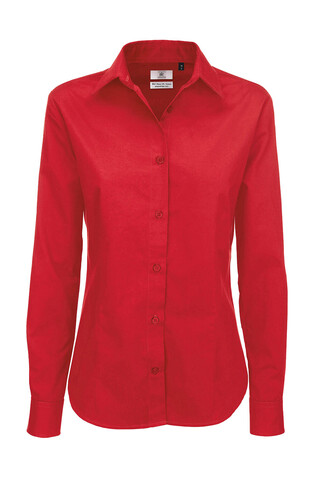 B &amp; C Sharp LSL/women Twill Shirt, Deep Red, 3XL bedrucken, Art.-Nr. 718424068