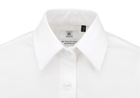 B &amp; C Sharp SSL/women Twill Shirt, White, 3XL bedrucken, Art.-Nr. 719420008