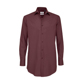 B &amp;amp; C Black Tie LSL/men Shirt, Luxurious Red, M bedrucken, Art.-Nr. 722424324