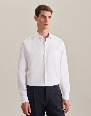 Seidensticker Seidensticker Regular Fit 1/1 Business Kent, Dark Blue, 39 bedrucken, Art.-Nr. 724202081