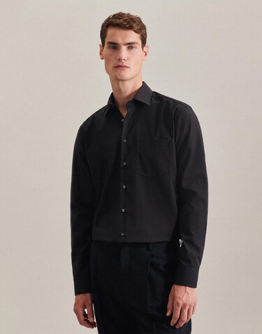 Seidensticker Seidensticker Regular Fit 1/1 Business Kent, Dark Blue, 45 bedrucken, Art.-Nr. 724202087