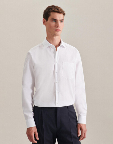 Seidensticker Seidensticker Regular Fit 1/1 Business Kent, White, 49 bedrucken, Art.-Nr. 725200001