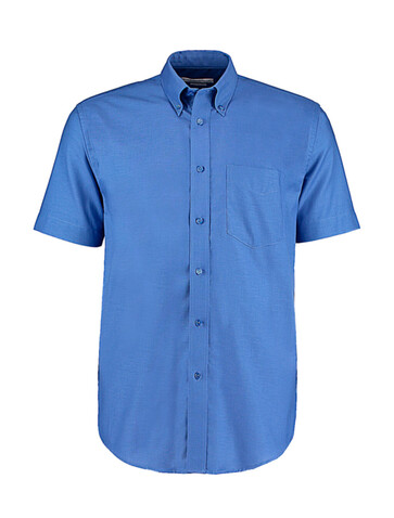 Kustom Kit Classic Fit Workwear Oxford Shirt SSL, Italian Blue, L bedrucken, Art.-Nr. 731113105
