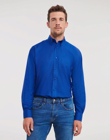 Russell Europe Oxford Shirt LS, Bright Royal, M bedrucken, Art.-Nr. 732003062 Russell Europe Oxford Shirt LS, Bright Royal, M bedrucken, Art.-Nr. 732003062