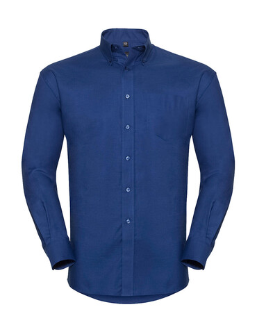 Russell Europe Oxford Shirt LS, Bright Royal, 6XL bedrucken, Art.-Nr. 732003069
