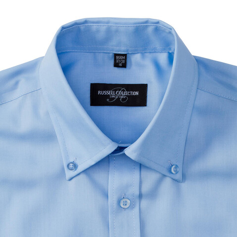 Russell Europe Men`s LS Ultimate Non-iron Shirt, Bright Sky, 3XL/19" bedrucken, Art.-Nr. 756003106
