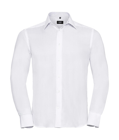 Russell Europe Tailored Ultimate Non-iron Shirt LS, White, 3XL/19" bedrucken, Art.-Nr. 758000006