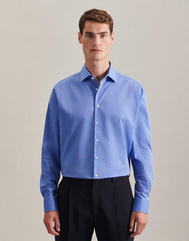 Seidensticker Seidensticker Shaped Fit 1/1 Business Kent, Light Blue, 41 bedrucken, Art.-Nr. 758203264