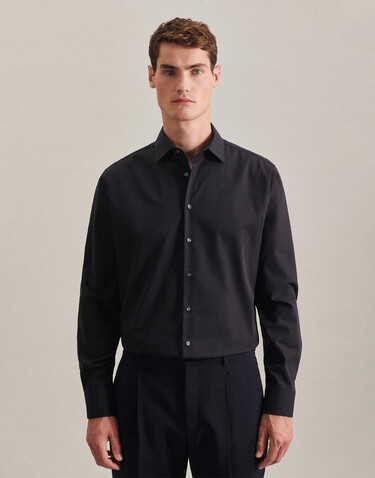 Seidensticker Seidensticker Shaped Fit 1/1 Business Kent, Dark Blue, 46 bedrucken, Art.-Nr. 758202089