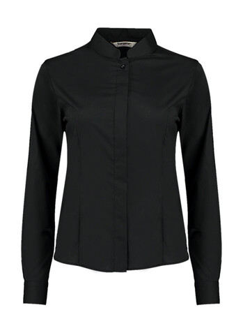 Kustom Kit Women`s Tailored Fit Mandarin Collar Shirt, Black, L bedrucken, Art.-Nr. 759111014 Kustom Kit Women`s Tailored Fit Mandarin Collar Shirt, Black, L bedrucken, Art.-Nr. 759111014