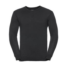 Russell Europe Men`s V-Neck Knitted Pullover, Black, 2XS bedrucken, Art.-Nr. 762001011