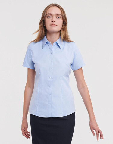 Russell Europe Ladies` Herringbone Shirt, Light Blue, 2XL (44) bedrucken, Art.-Nr. 763003217