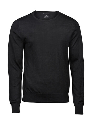 Tee Jays Men`s Crew Neck Sweater, Black, S bedrucken, Art.-Nr. 763541013