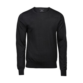 Tee Jays Men`s Crew Neck Sweater, Black, S bedrucken, Art.-Nr. 763541013