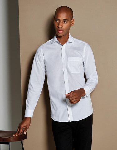 Kustom Kit Tailored Fit Poplin Shirt, Black, S/14.5" bedrucken, Art.-Nr. 771111013