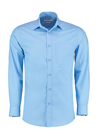 Kustom Kit Tailored Fit Poplin Shirt, Light Blue, M/15.5" bedrucken, Art.-Nr. 771113214