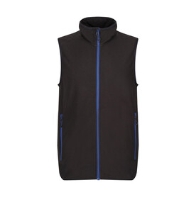 Regatta Navigate Fleece Bodywarmer, Black/New Royal, S bedrucken, Art.-Nr. 774171493