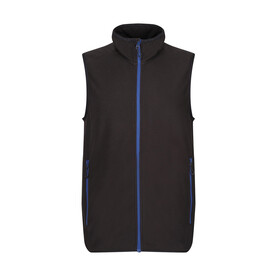 Regatta Navigate Fleece Bodywarmer, Black/New Royal, S bedrucken, Art.-Nr. 774171493