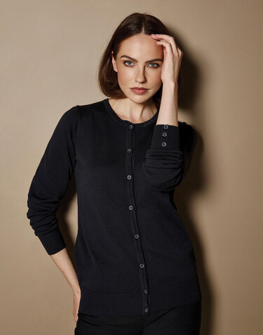 Kustom Kit Women`s Classic Fit Arundel Crew Neck Cardigan, Black, 3XL bedrucken, Art.-Nr. 775111018