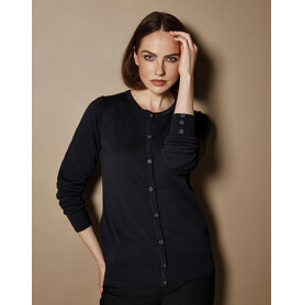 Kustom Kit Women`s Classic Fit Arundel Crew Neck Cardigan, Black, 2XS bedrucken, Art.-Nr. 775111011