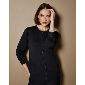 Kustom Kit Women`s Classic Fit Arundel Crew Neck Cardigan, Black, 2XS bedrucken, Art.-Nr. 775111011 Kustom Kit Women`s Classic Fit Arundel Crew Neck Cardigan, Black, 2XS bedrucken, Art.-Nr. 775111011
