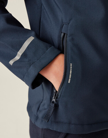 Regatta Junior Ablaze 2-Layer Softshell Jacket, Black/Black, 3-4 (104) bedrucken, Art.-Nr. 781171522