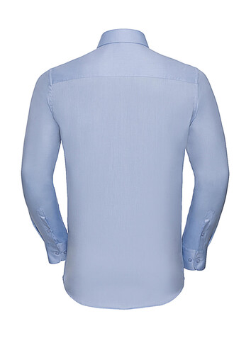 Russell Europe Men`s LS Herringbone Shirt, White, S (15&quot;) bedrucken, Art.-Nr. 789000003