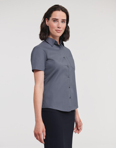 Russell Europe Ladies` Poplin Shirt, Corporate Blue, 2XL (44) bedrucken, Art.-Nr. 793002337