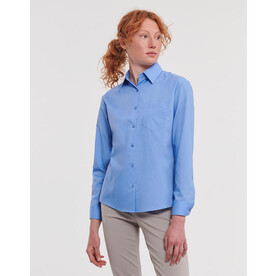 Russell Europe Ladies` LS Poplin Shirt, White, XS (34) bedrucken, Art.-Nr. 795000002 Russell Europe Ladies` LS Poplin Shirt, White, XS (34) bedrucken, Art.-Nr. 795000002