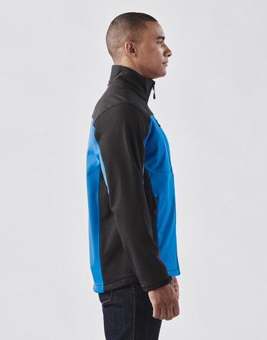 StormTech Men`s Cascades Softshell, Azure/Black, 3XL bedrucken, Art.-Nr. 796183568