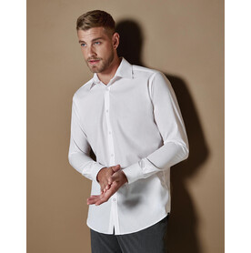Kustom Kit Slim Fit Business Shirt LS, White, S bedrucken, Art.-Nr. 798110001