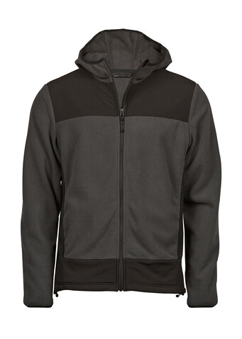 Tee Jays Mountain Hooded Fleece, Asphalt/Black, XS bedrucken, Art.-Nr. 800541572