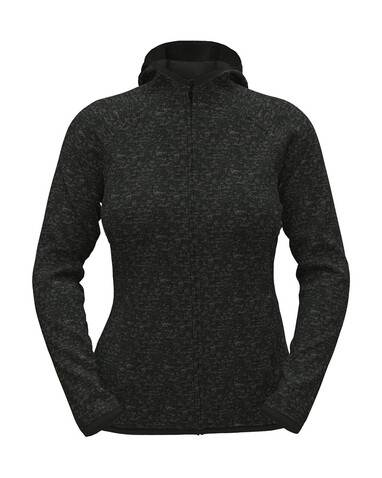 Stedman Lux Hooded Knit Fleece Jacket for women, Black Opal Heather, S bedrucken, Art.-Nr. 805051042