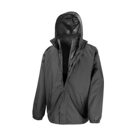 Result 3-in-1 Jacket with quilted Bodywarmer, Black, XS bedrucken, Art.-Nr. 807331012