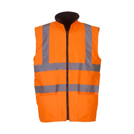 Yoko Fluo Fleece Reversible Bodywarmer, Fluo Orange, S bedrucken, Art.-Nr. 808774053 Yoko Fluo Fleece Reversible Bodywarmer, Fluo Orange, S bedrucken, Art.-Nr. 808774053
