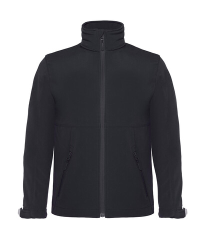 B &amp; C Hooded Softshell/kids, Black, 11/12 (146/152) bedrucken, Art.-Nr. 810421013