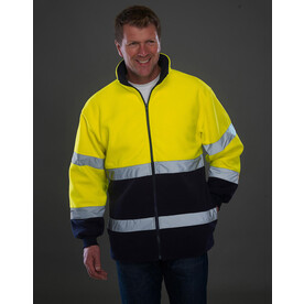 Yoko Fluo 2-Tone Fleece Jacket, Fluo Yellow/Navy, S bedrucken, Art.-Nr. 819776523 Yoko Fluo 2-Tone Fleece Jacket, Fluo Yellow/Navy, S bedrucken, Art.-Nr. 819776523
