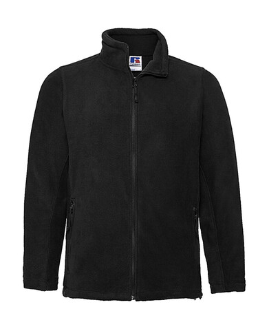 Russell Europe Men`s Full Zip Outdoor Fleece, Black, 2XL bedrucken, Art.-Nr. 820001017