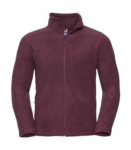 Russell Europe Men`s Full Zip Outdoor Fleece, Burgundy, XL bedrucken, Art.-Nr. 820004486