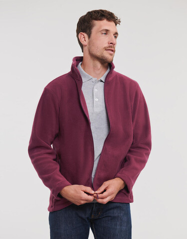 Russell Europe Men`s Full Zip Outdoor Fleece, Black, 2XL bedrucken, Art.-Nr. 820001017