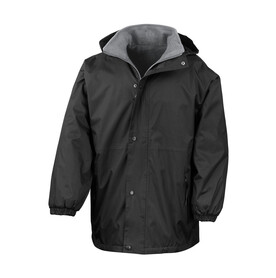 Result Recycled Fleece Lined Stomdri 4000 Jacket, Black/Grey, S bedrucken, Art.-Nr. 820331513