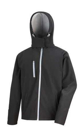 Result TX Performance Hooded Softshell Jacket, Black/Grey, S bedrucken, Art.-Nr. 827331513 Result TX Performance Hooded Softshell Jacket, Black/Grey, S bedrucken, Art.-Nr. 827331513