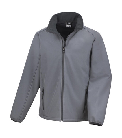 Result Printable Softshell Jacket, Charcoal/Black, S bedrucken, Art.-Nr. 828331882