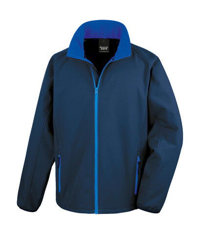 Result Printable Softshell Jacket, Navy/Royal, S bedrucken, Art.-Nr. 828332372