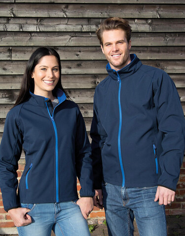 Result Printable Softshell Jacket, Black/Black, M bedrucken, Art.-Nr. 828331773
