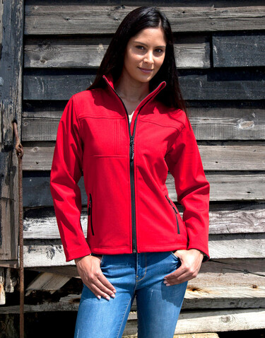 Result Ladies` Classic Softshell Jacket, Grey, M (12) bedrucken, Art.-Nr. 838331274