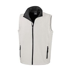 Result Men`s Printable Softshell Bodywarmer, White/Black, S bedrucken, Art.-Nr. 845330562