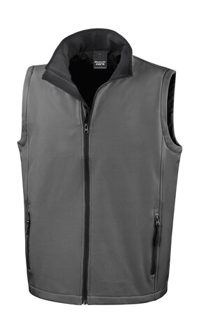 Result Men`s Printable Softshell Bodywarmer, Charcoal/Black, L bedrucken, Art.-Nr. 845331884